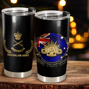 Personalized Australian Army Rank Gold Always Ready Always There Tumbler Printed AHVQ241088