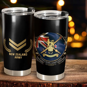 Personalized New Zealand Army Rank Gold Always Ready Always There Tumbler Printed AHVQ241088