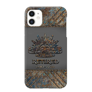 Personalized Retired Australian Army Logo Custom Service Time Phonecase Printed VQ241086