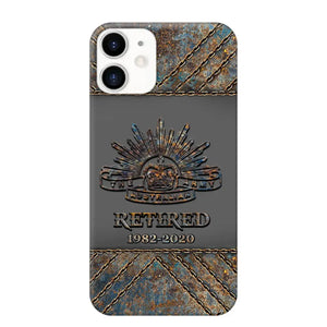 Personalized Retired Australian Army Logo Custom Service Time Phonecase Printed VQ241086