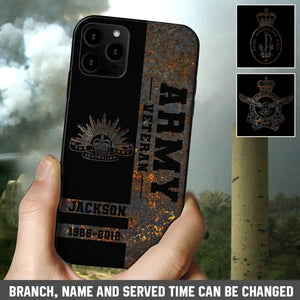 Personalized Australian Army Veteran Australian Army Logo Custom Name & Time Phonecase Printed QTKH241089