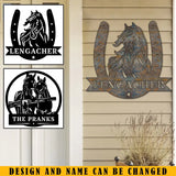 Personalized Horse Art Horse Lovers Gift Metal Sign Printed KVH241097