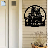 Personalized Horse Art Horse Lovers Gift Metal Sign Printed KVH241097