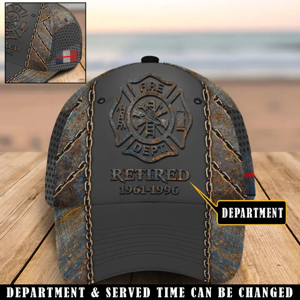 Personalized French Firefighter Flag Custom Time Cap 3D Printed QTKH241106