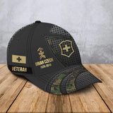 Personalized Swiss Veteran Army Logo Rank Gold Custom Name & Time Cap 3D Printed AHVA241112