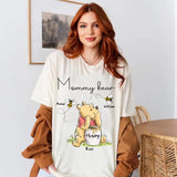 Personalized Auntie or Grandma Bear with Bees & Kid Names T-shirt Printed HN241153