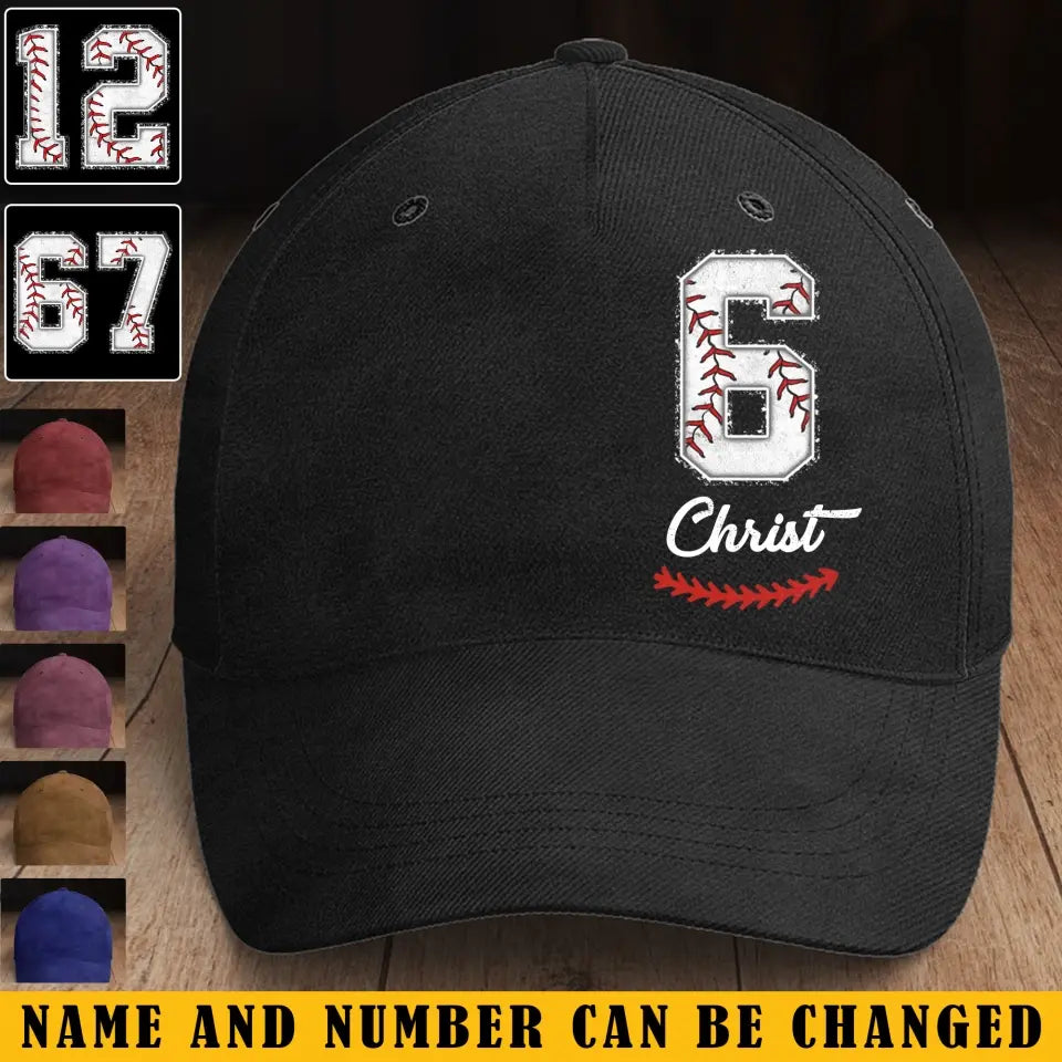 Personalized Baseball Player Custom ID Number & Name Cap 2D Printed LVA241167