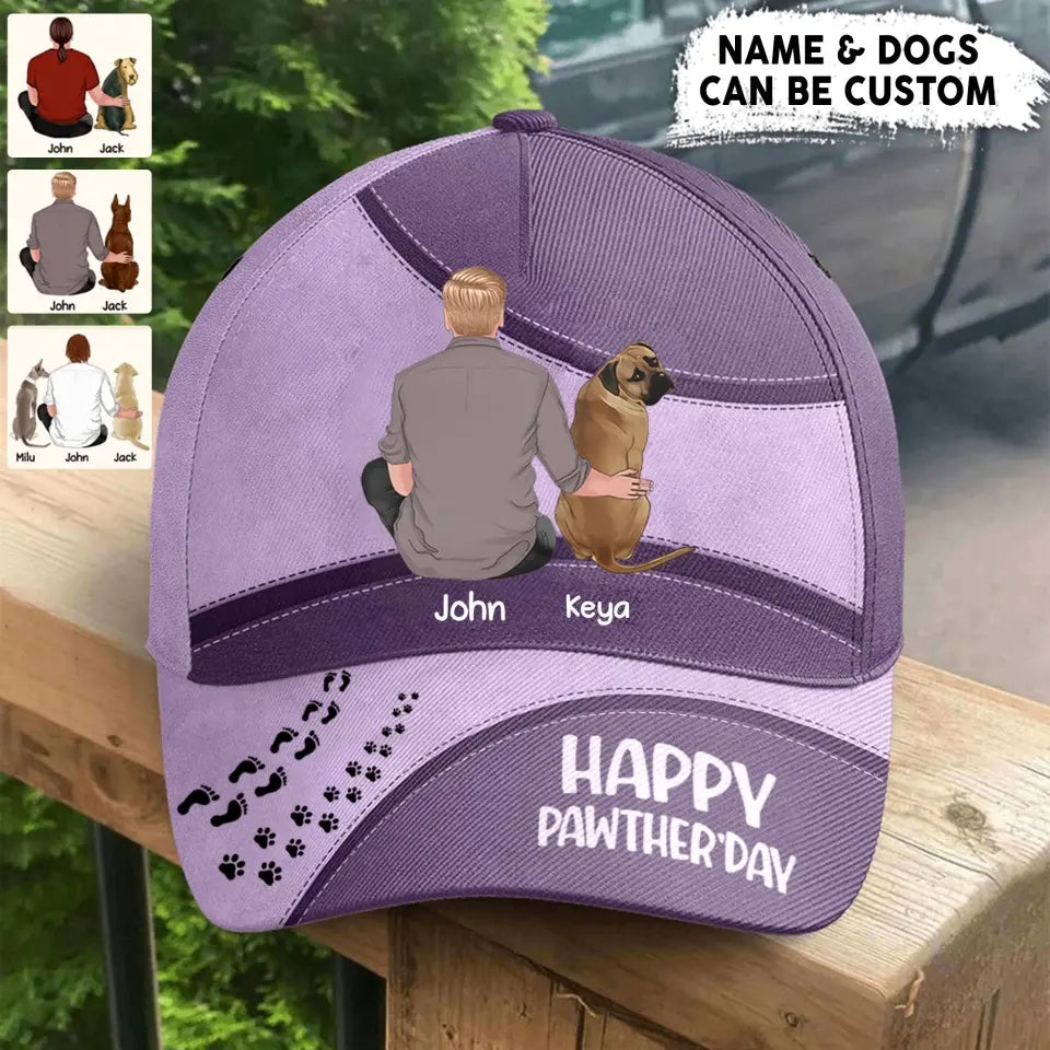 Personalized Happy Pawther'Day Dog Dad Gift For Him Cap 3D Printed VA241474