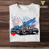 Personalized US Jeep Girl Custom Name Independence Day 4th July Gift T-shirt Printed HN241560