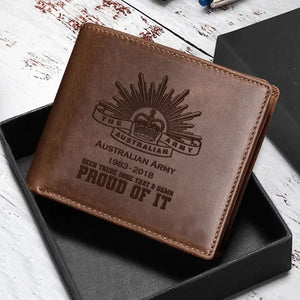 Personalized Australian Army Veteran Been There Done That & Damn Proud Of It Leather Wallet Printed AHVQ241663