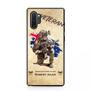 Personalized Australian Veteran Custom Name & Rank Phonecase Printed AHHN241696