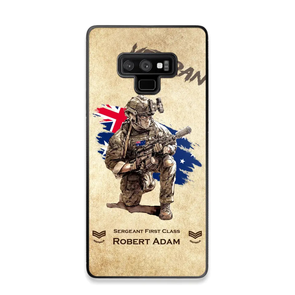 Personalized Australian Veteran Custom Name & Rank Phonecase Printed AHHN241696