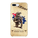 Personalized Australian Veteran Custom Name & Rank Phonecase Printed AHHN241696