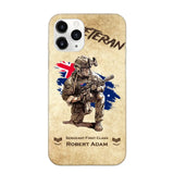 Personalized Australian Veteran Custom Name & Rank Phonecase Printed AHHN241696