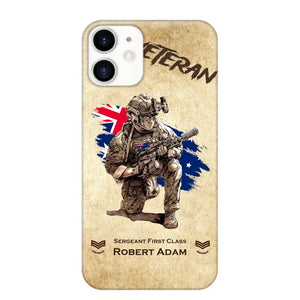 Personalized Australian Veteran Custom Name & Rank Phonecase Printed AHHN241696