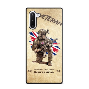 Personalized UK Veteran Custom Name & Rank Phonecase Printed AHHN241696