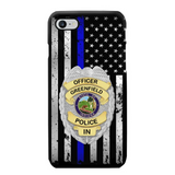 Personalized US Police Badge Police Officer US Flag Blue Line  Phonecase Printed LVA241798