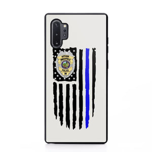 Personalized US Police Badge Police Officer US Flag Blue Line Phonecase Printed QTVQ241908