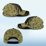 Personalized Australian Army Veteran Camo Australian Military Logo Custom Rank & Name Cap 3D Printed AHVA241906