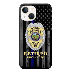 Personalized US Police Badge Retired Police Officer Custom ID Phonecase Printed QTVA241911