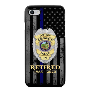 Personalized US Police Badge Retired Police Officer Custom ID Phonecase Printed QTVA241911