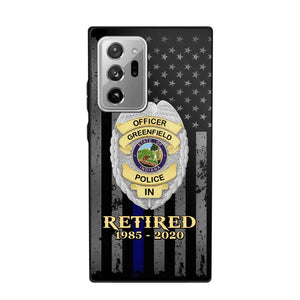 Personalized US Police Badge Retired Police Officer Custom ID Phonecase Printed QTVA241911