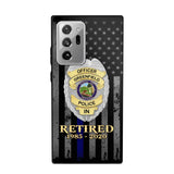 Personalized US Police Badge Retired Police Officer Custom ID Phonecase Printed QTVA241911