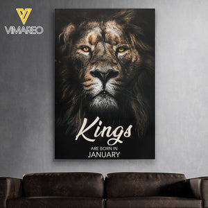 Kings Are Born In January Canvas Printed DEC-HC27