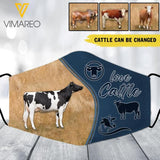 PERSONALIZED CATTLE 3D NORMAL MASK TNTN0909
