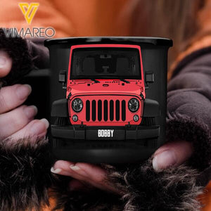 PERSONALIZED JEEP STEEL MUG 12OZ 3D PRINTED OCT-DT08