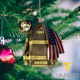 PERSONALIZED U.S Fire Department HANGING ORNAMENT CHRISTMAS NOV-MA09