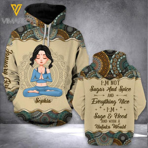 PERSONALIZED SAGE AND HOOD YOGA MEDITATION JANUARY GIRL HOODIE 3D PRINTED TNDT1501