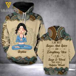 PERSONALIZED SAGE AND HOOD YOGA MEDITATION FEBRUARY GIRL HOODIE 3D PRINTED TNDT1501