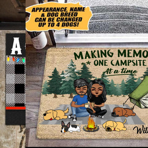Personalized Making Memories One Campsite At A Time Doormat Printed 22JAN-LN11