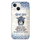 PERSONALIZED APRIL GIRL A MOUTH SHE CAN'T CONTROL PHONECASE QTHC1003