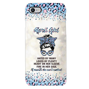 PERSONALIZED APRIL GIRL A MOUTH SHE CAN'T CONTROL PHONECASE QTHC1003