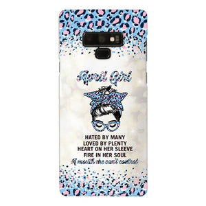 PERSONALIZED APRIL GIRL A MOUTH SHE CAN'T CONTROL PHONECASE QTHC1003