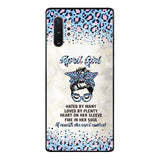 PERSONALIZED APRIL GIRL A MOUTH SHE CAN'T CONTROL PHONECASE QTHC1003