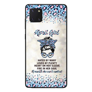 PERSONALIZED APRIL GIRL A MOUTH SHE CAN'T CONTROL PHONECASE QTHC1003