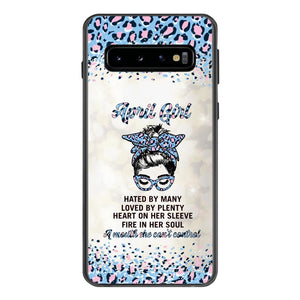 PERSONALIZED APRIL GIRL A MOUTH SHE CAN'T CONTROL PHONECASE QTHC1003