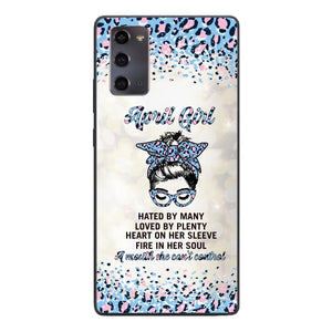 PERSONALIZED APRIL GIRL A MOUTH SHE CAN'T CONTROL PHONECASE QTHC1003