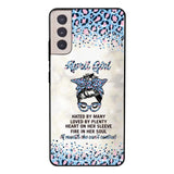 PERSONALIZED APRIL GIRL A MOUTH SHE CAN'T CONTROL PHONECASE QTHC1003