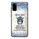 PERSONALIZED APRIL GIRL A MOUTH SHE CAN'T CONTROL PHONECASE QTHC1003