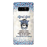 PERSONALIZED APRIL GIRL A MOUTH SHE CAN'T CONTROL PHONECASE QTHC1003