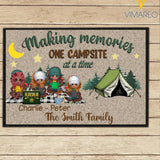 PERSONALIZED MAKING MEMORIES ONE CAMPSITE AT A TIME DOORMAT PRINTED 22MAR-MQ10