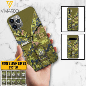 Personalized Canadian Soldier Camo Phone Case Printed 22MAR-HQ19
