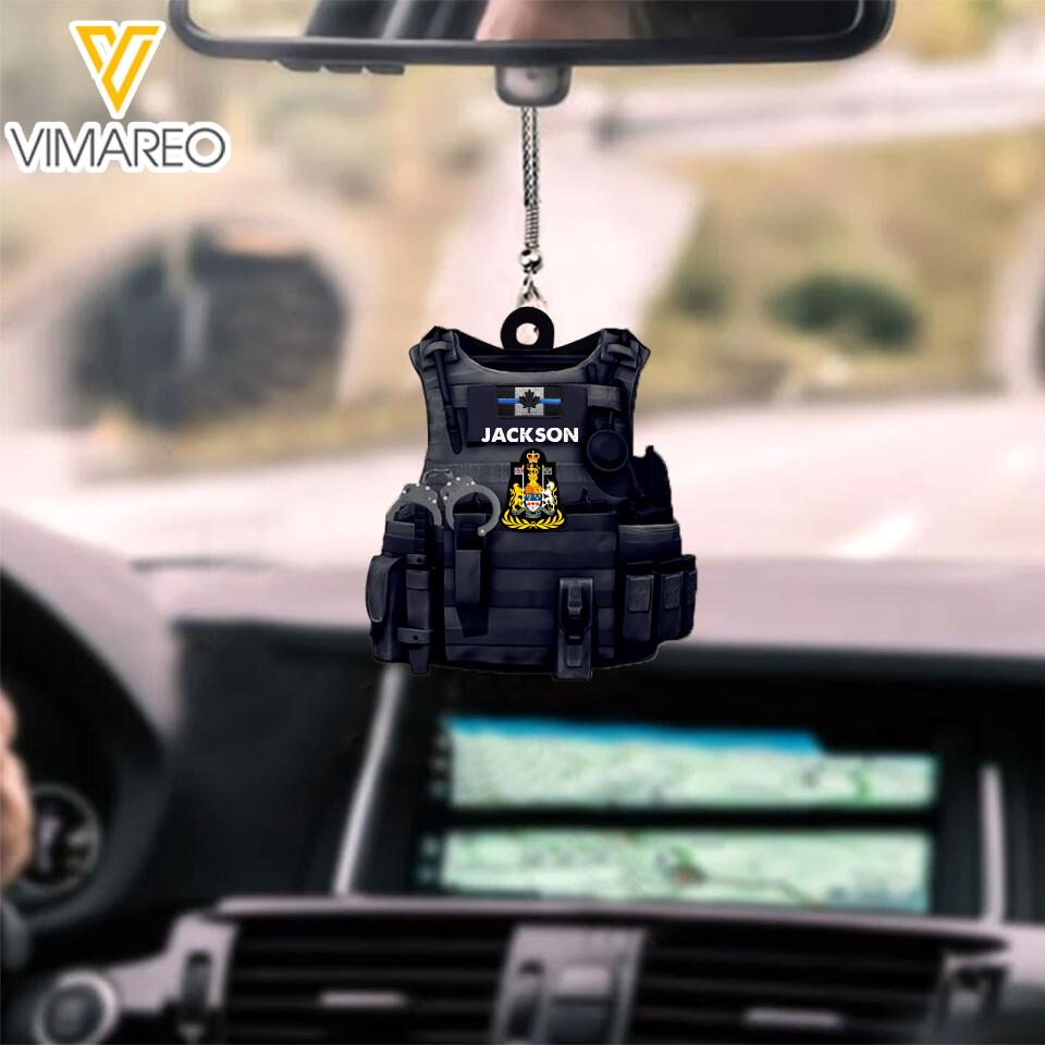 PERSONALIZED CANADIAN POLICE CAR HANGING ORNAMENT MTTQ2403
