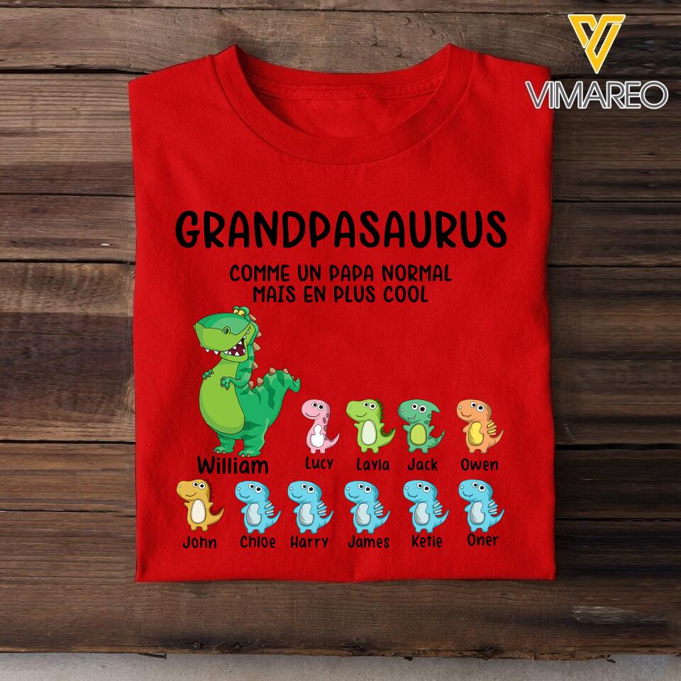 Personalized Grandpasaurus Tshirt Printed 22APR-DT25