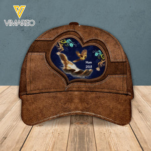 Personalized Dad & Mom In Heaven Cardinal Bird Peaked Cap Printed 22MAY-HQ04