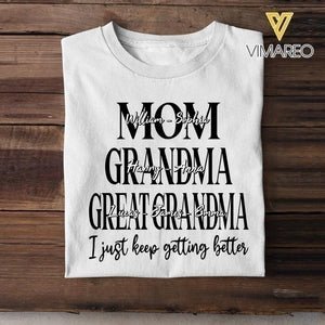 DH Personalized Mom Grandma Great Grandma Tshirt Printed HQ055